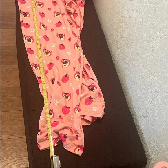 #1434** Pink Bear Print Soft Material Pants - Picture 6 of 7